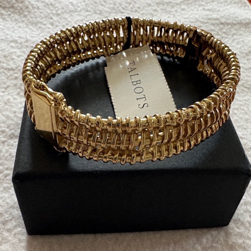 Talbots Gold Textured Bracelet